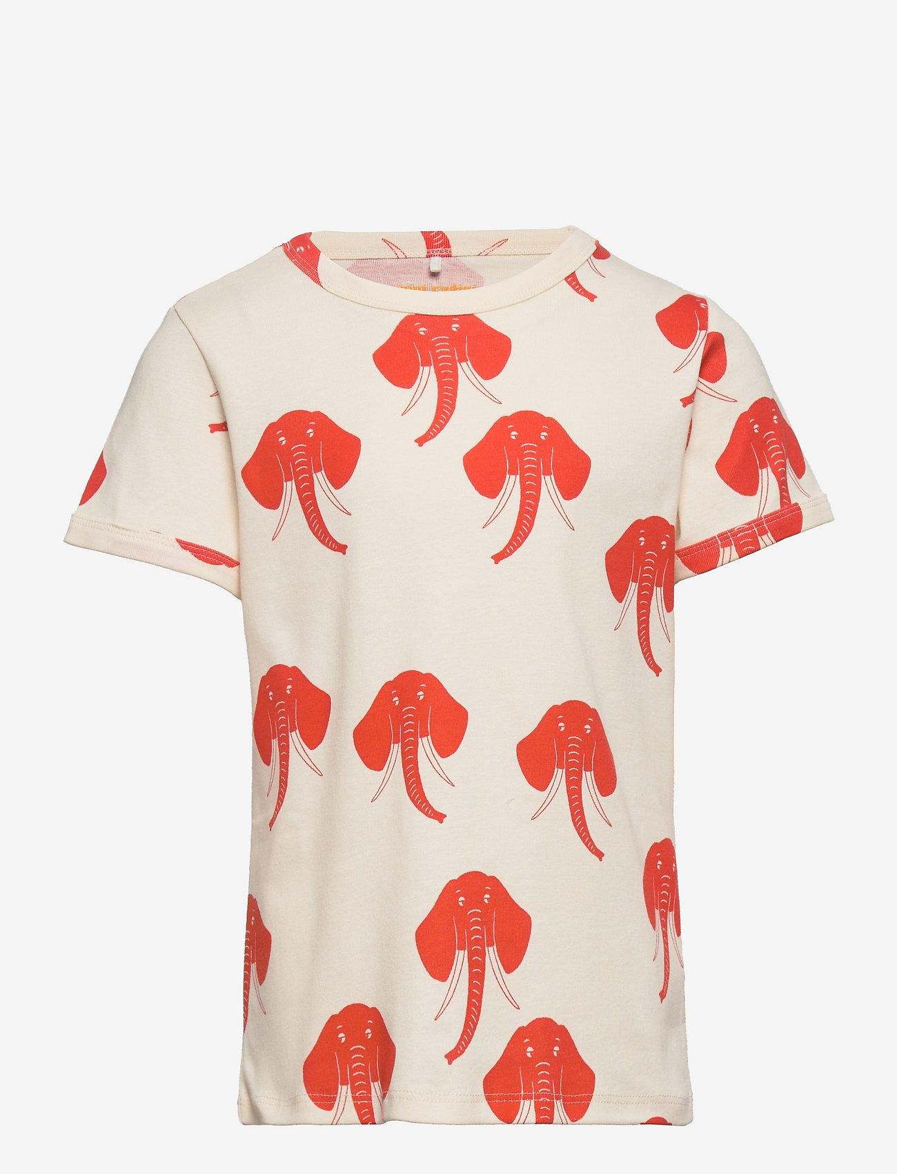 Mini Rodini - Elephants aop ss tee - offwhite - 0