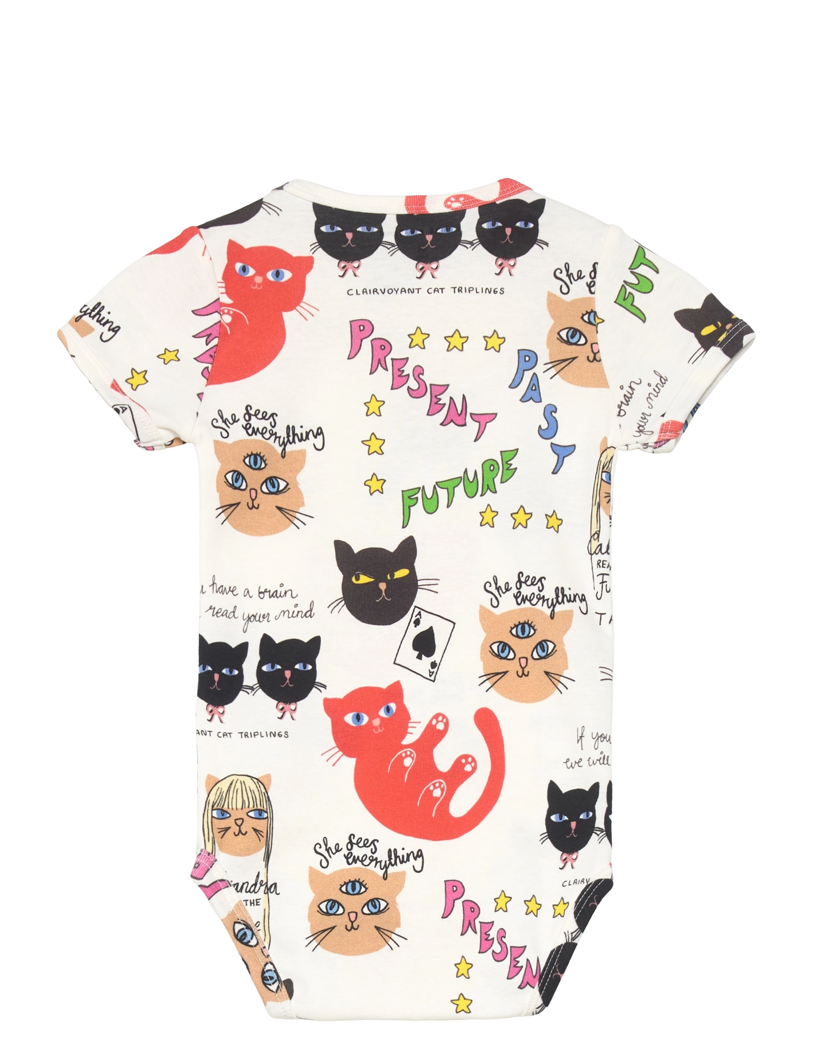 Mini Rodini - Clairvoyant cats ss body - multi - 1