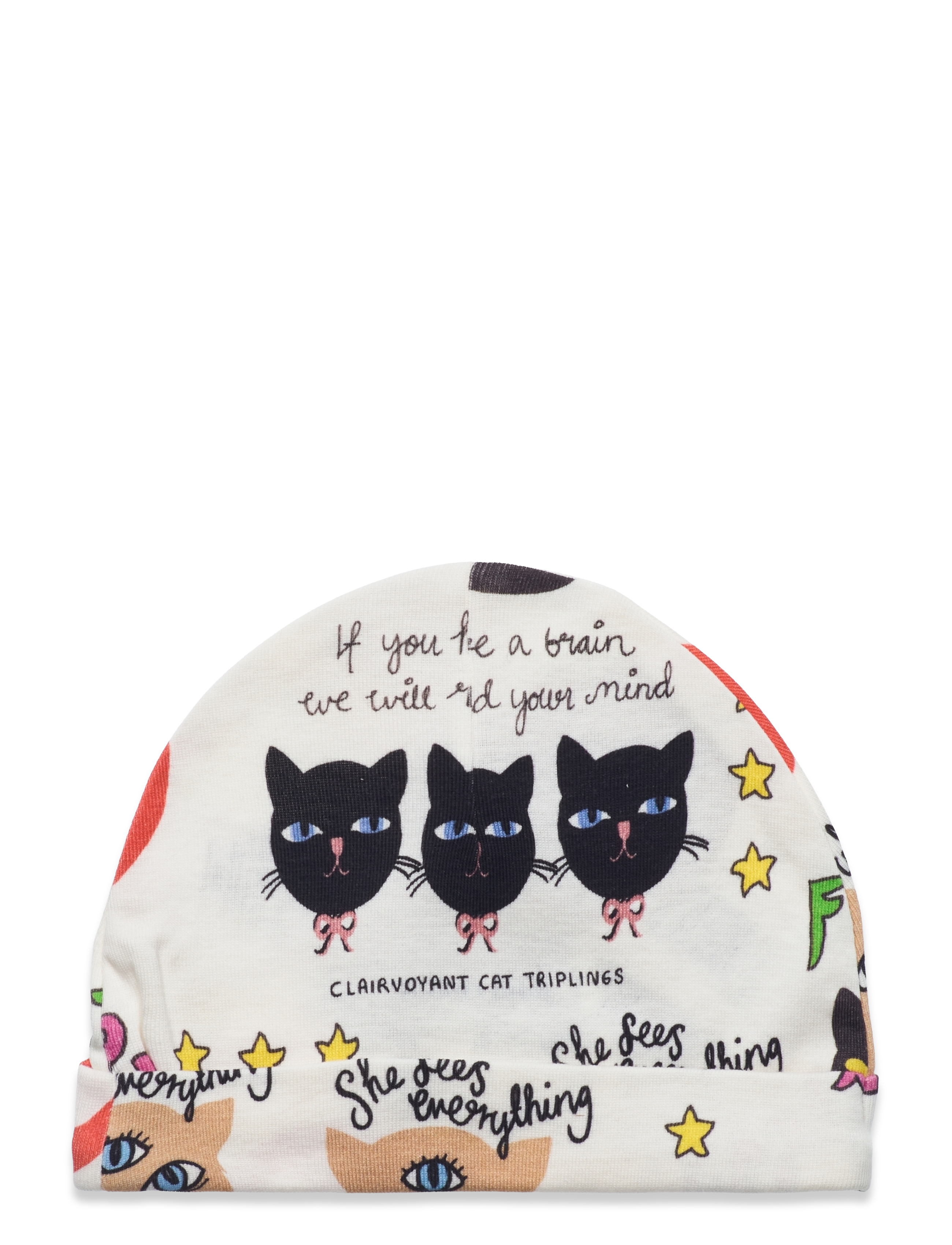 Mini Rodini - Clairvoyant cats aop baby beanie - multi - 1