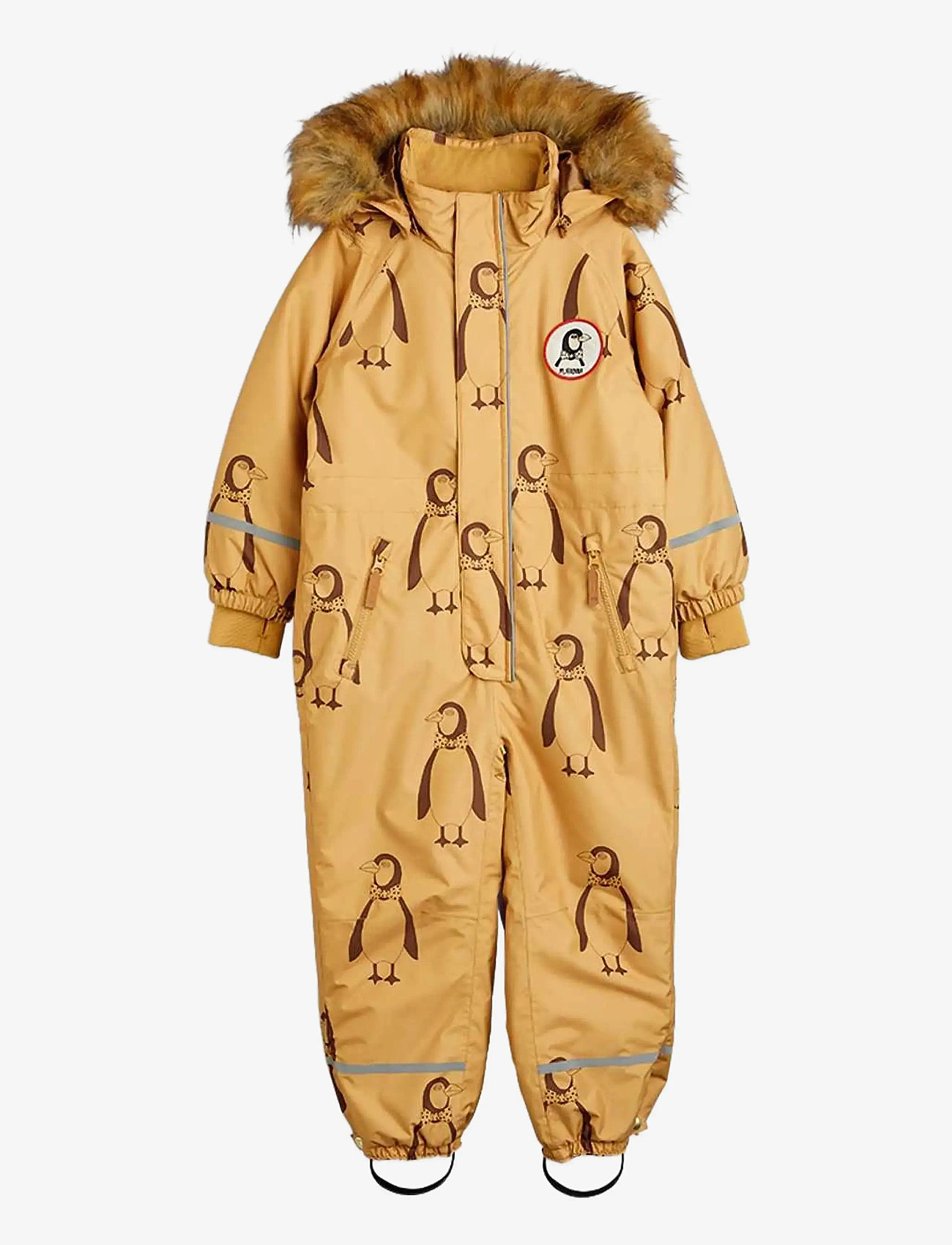 Mini Rodini - Kebnekaise penguin overall - snowsuit - beige - 0