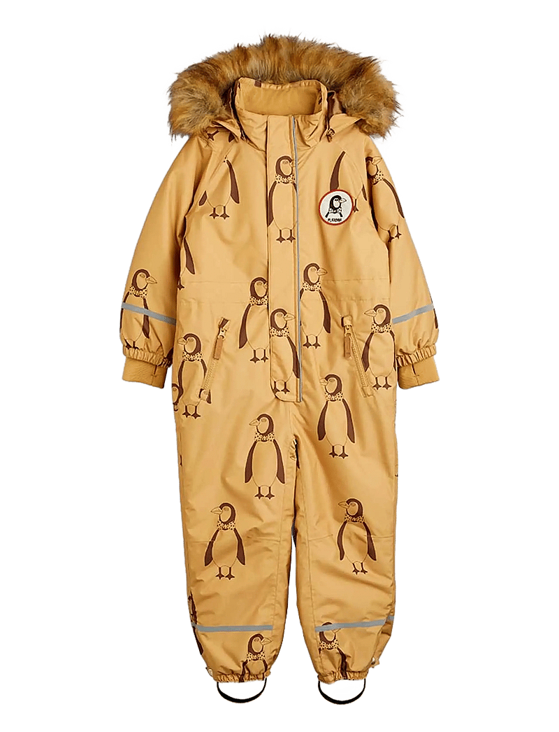 Mini Rodini - Kebnekaise penguin overall - snowsuit - beige - 0
