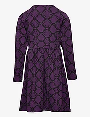 Mini Rodini - Snakeskin ls dress - long-sleeved casual dresses - purple - 1