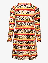 Mini Rodini - Leopard stripe aop ls dress - laisvalaikio suknelės ilgomis rankovėmis - multi - 1