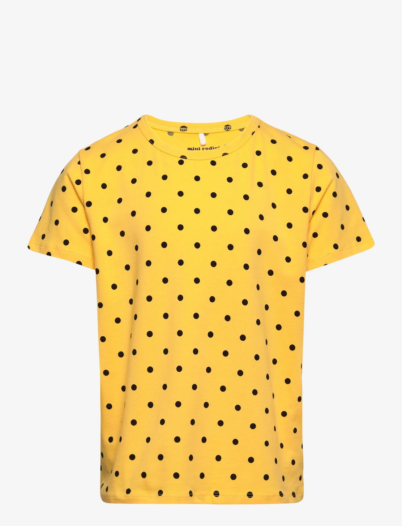 Mini Rodini - Polka dot ss tee - short-sleeved - yellow - 0