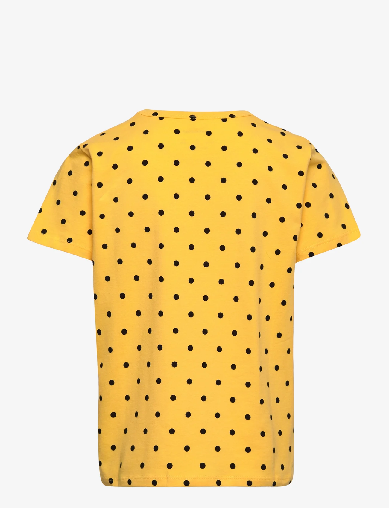 Mini Rodini - Polka dot ss tee - short-sleeved - yellow - 1