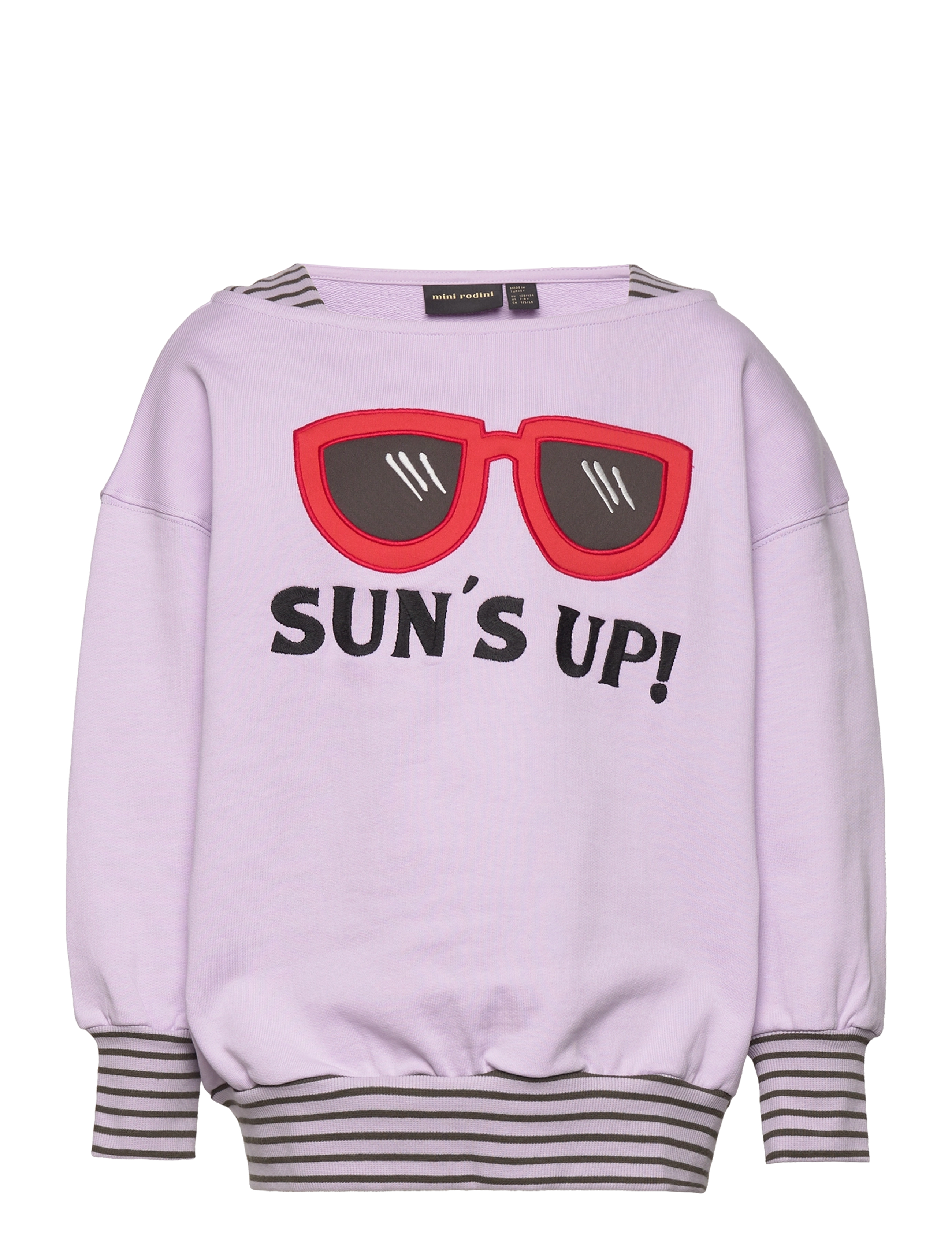 Mini Rodini - Sun's up emb sweatshirt - purple - 0
