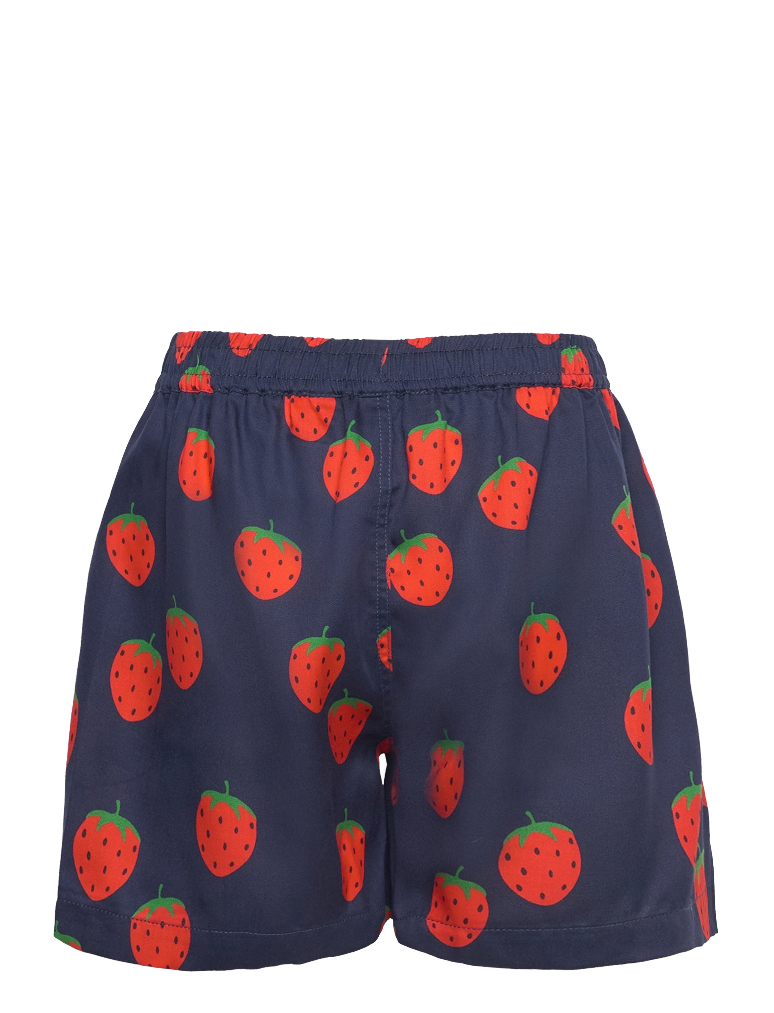 Mini Rodini - Strawberries aop woven shorts - blue - 1