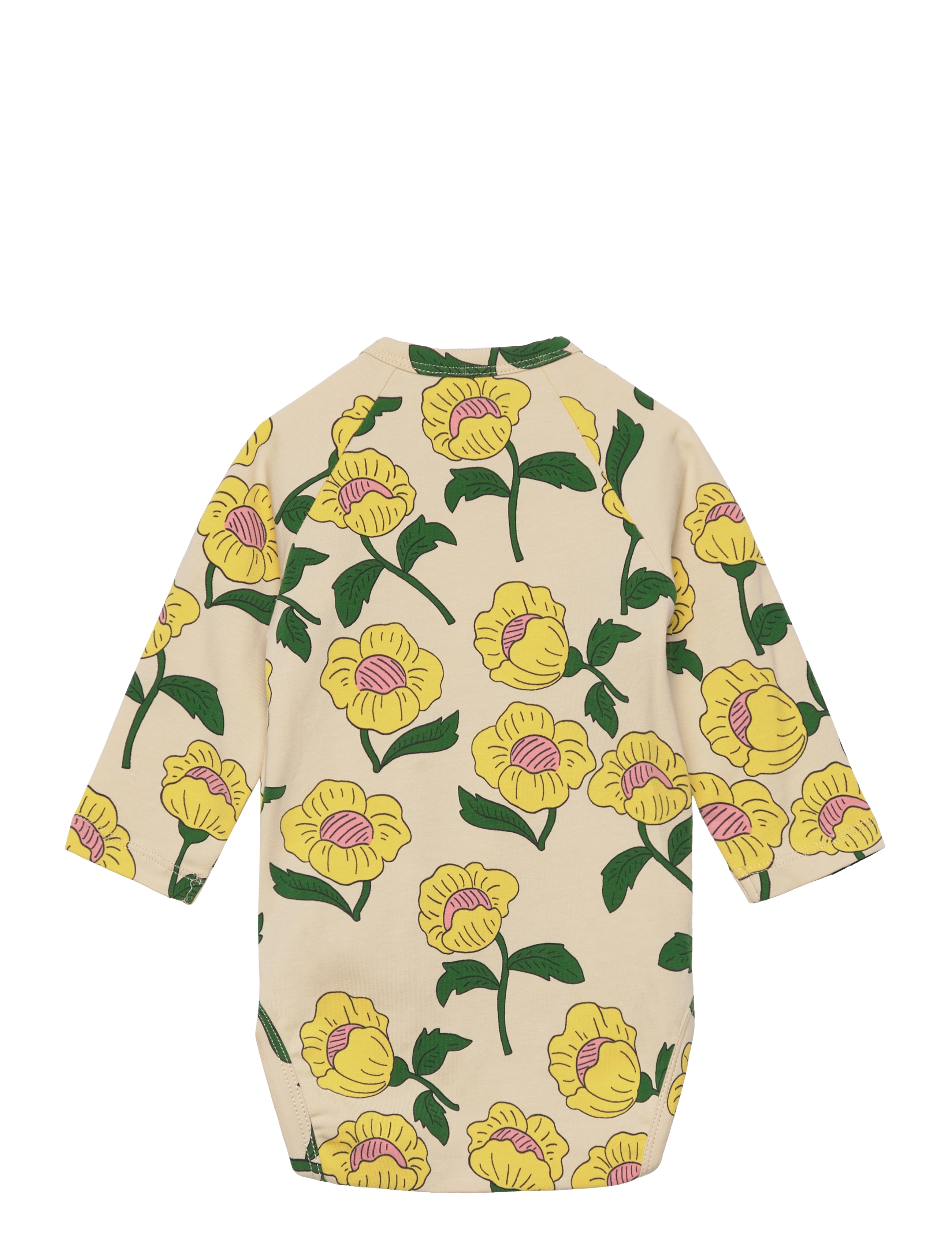Mini Rodini - Flowers aop wrap body - yellow - 1