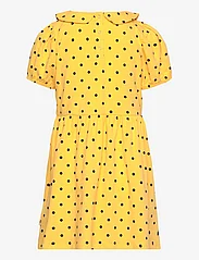 Mini Rodini - Polka dot aop ss dress - kurzärmelige freizeitkleider - yellow - 1