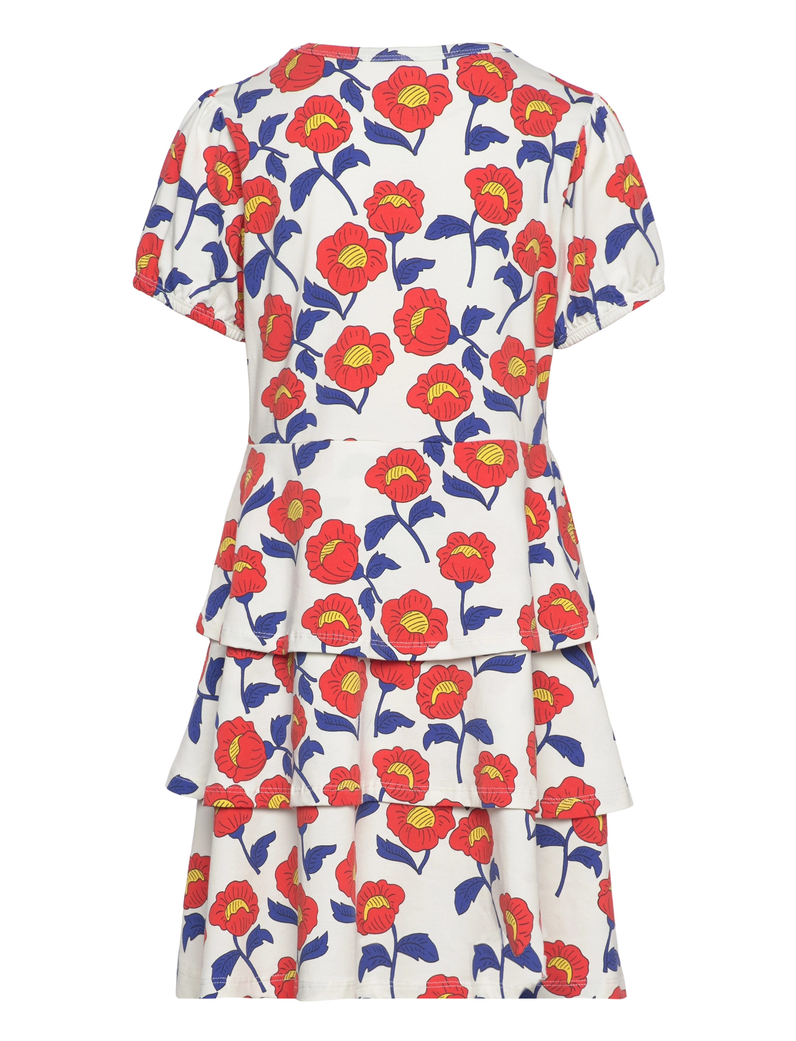 Mini Rodini - Flowers aop ss dress - red - 1