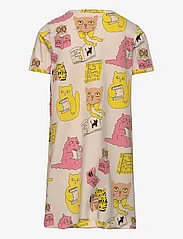 Mini Rodini - Cats aop ss dress - short-sleeved casual dresses - offwhite - 1