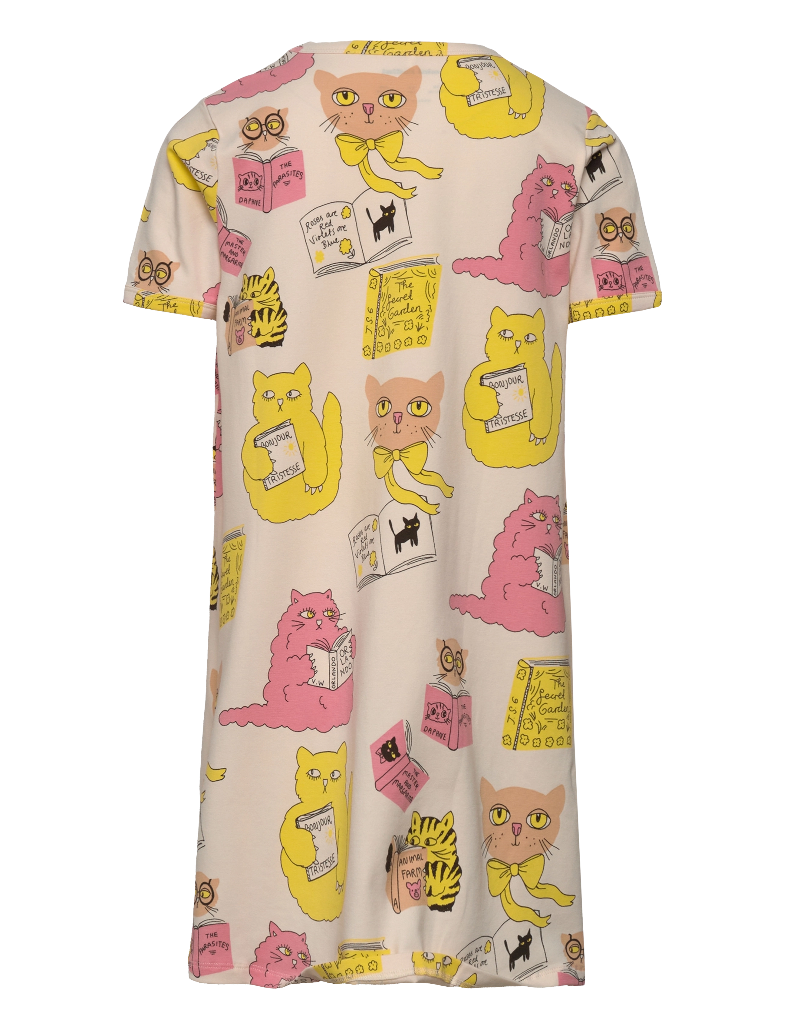 Mini Rodini - Cats aop ss dress - offwhite - 1
