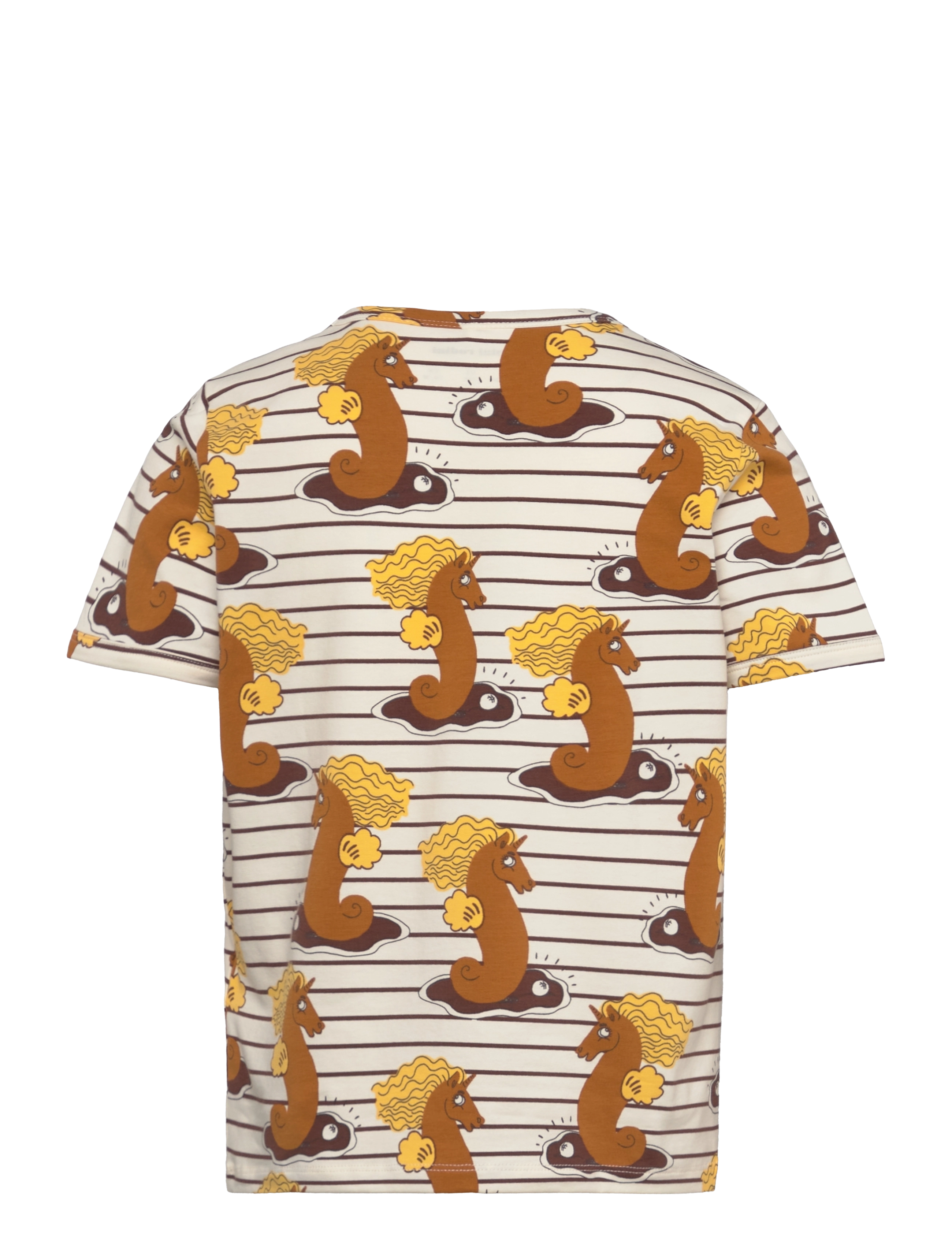 Mini Rodini - Unicorn seahorse aop ss tee - brown - 1