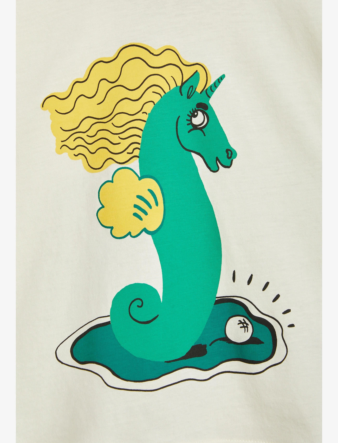 Mini Rodini - Unicorn seahorse sp ss tee - offwhite - 2