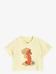 Mini Rodini - Unicorn seahorse sp ss tee - short-sleeved - yellow - 0