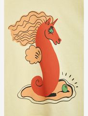 Mini Rodini - Unicorn seahorse sp ss tee - trumpomis rankovėmis - yellow - 2
