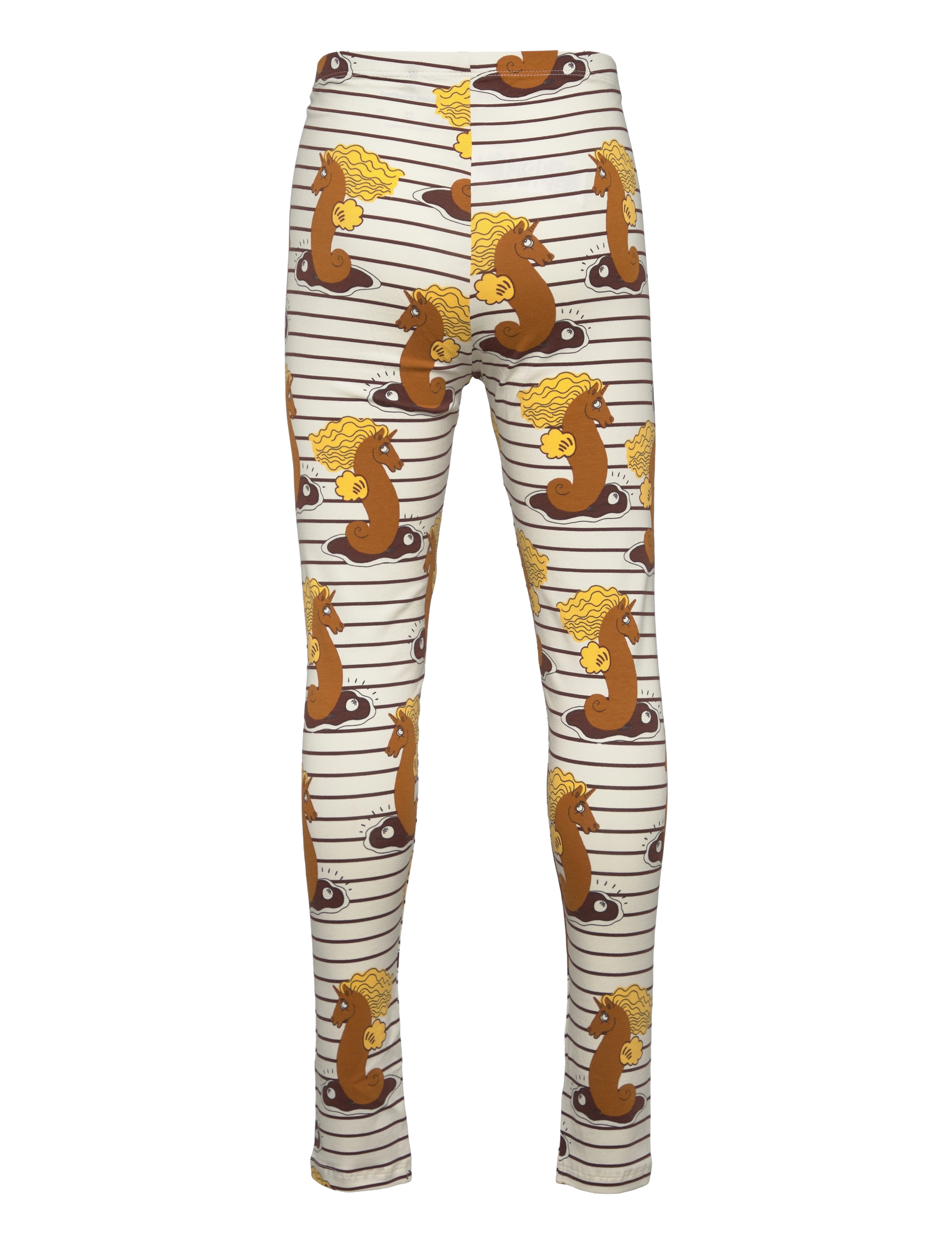 Mini Rodini - Unicorn seahorse aop leggings - brown - 1