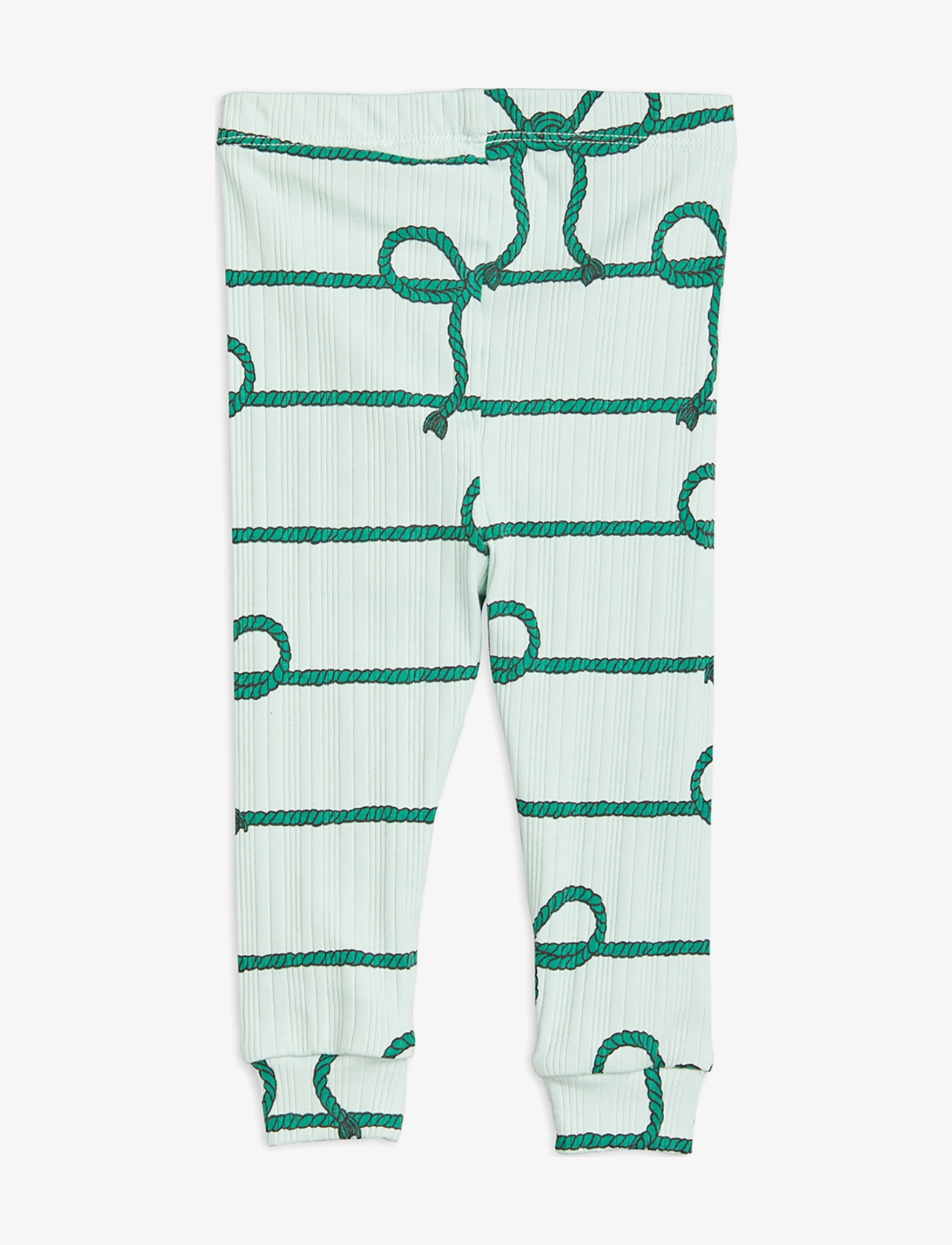 Mini Rodini - Rope aop baby leggings - green - 1