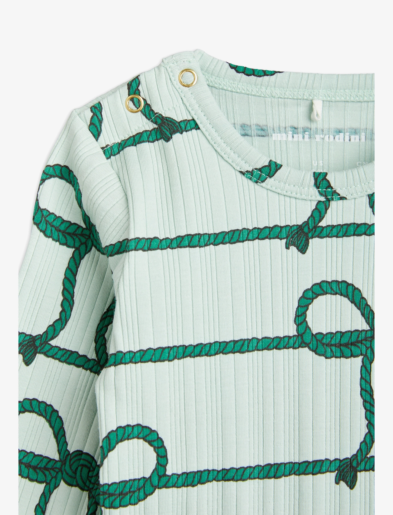 Mini Rodini - Rope aop ls body - green - 2
