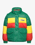 Zip sleeve puffer jacket - GREEN