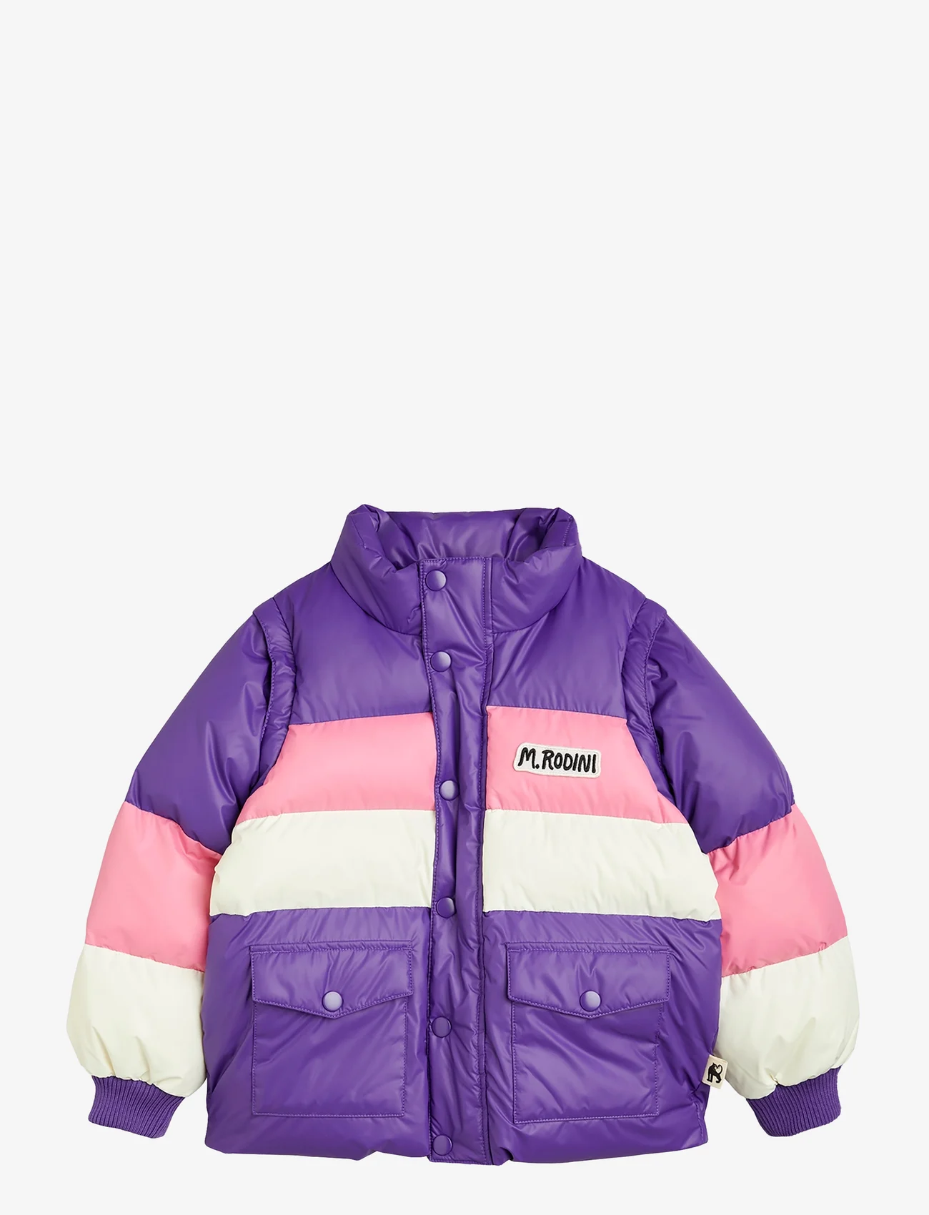 Mini Rodini - Zip sleeve puffer jacket - daunen- und steppjacken - purple - 0