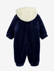 Mini Rodini - What's cooking faux fur baby overall - schneeanzug - navy - 2