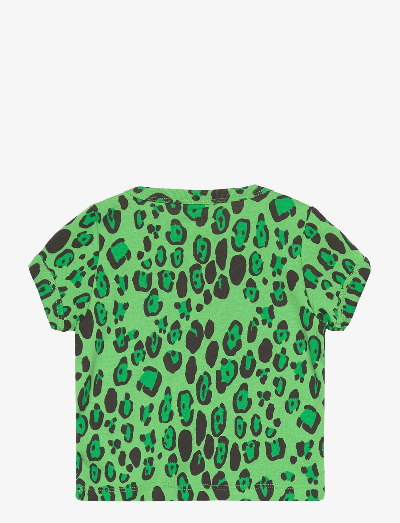 Mini Rodini - Leopard ss tee - kortärmade - green - 1