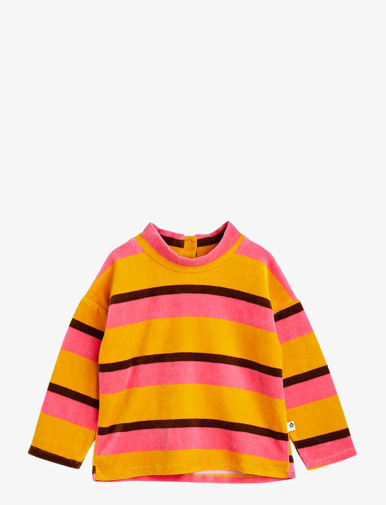 Mini Rodini - Stripe velour sweater - långärmade - multi - 0