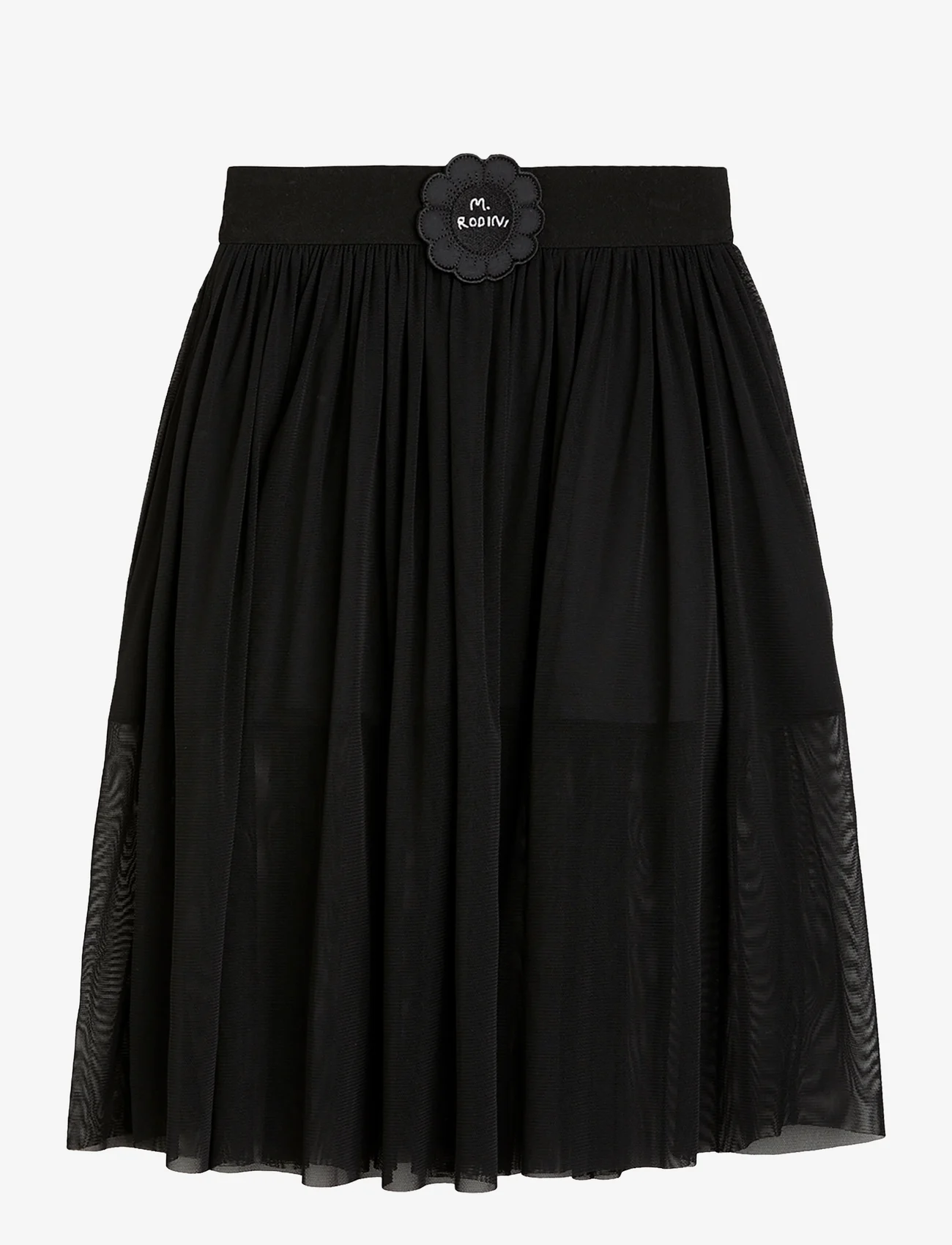 Mini Rodini - Bat flower tulle skirt - tyllkjolar - black - 0