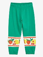Fruits border sweatpants - GREEN