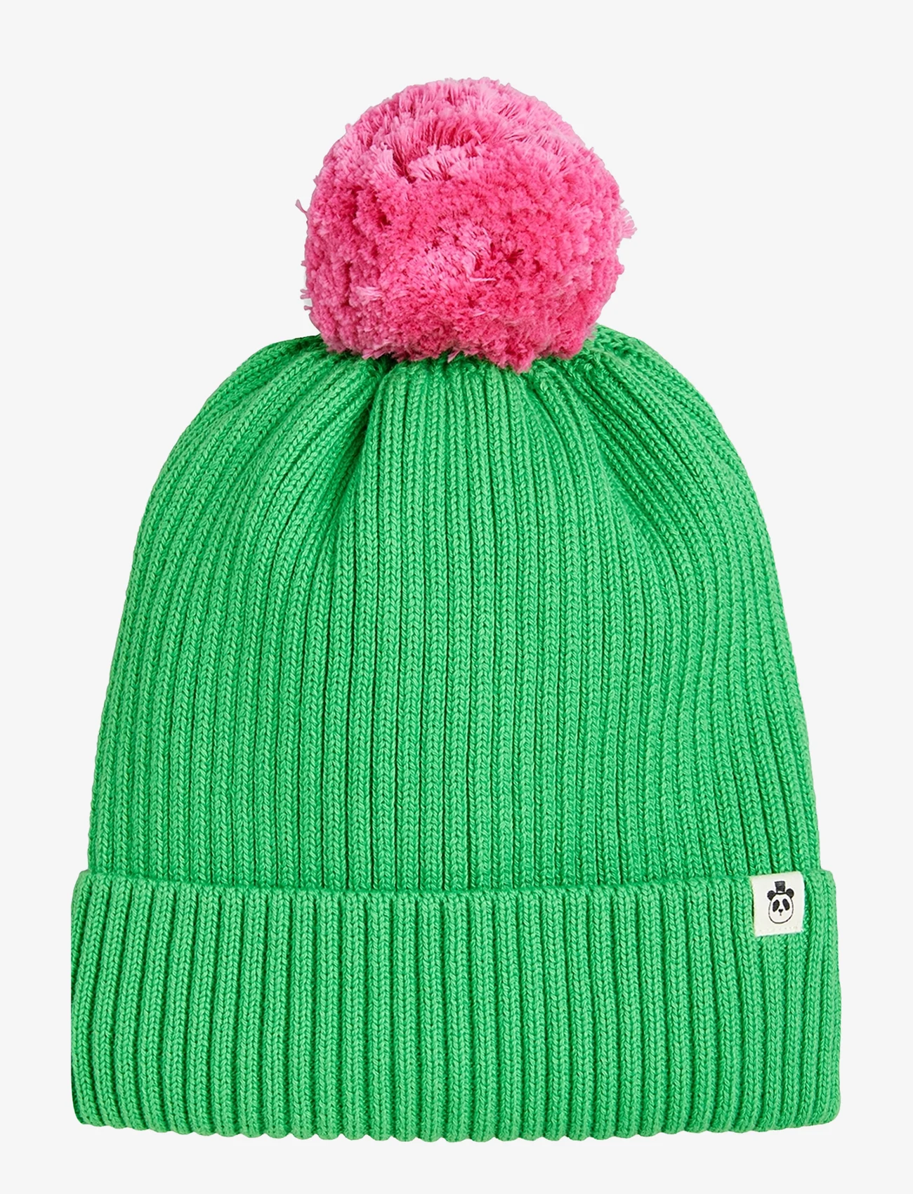 Mini Rodini - Pompom knitted hat - talvihatut - green - 0