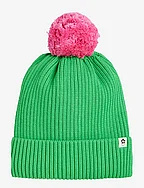 Pompom knitted hat - GREEN