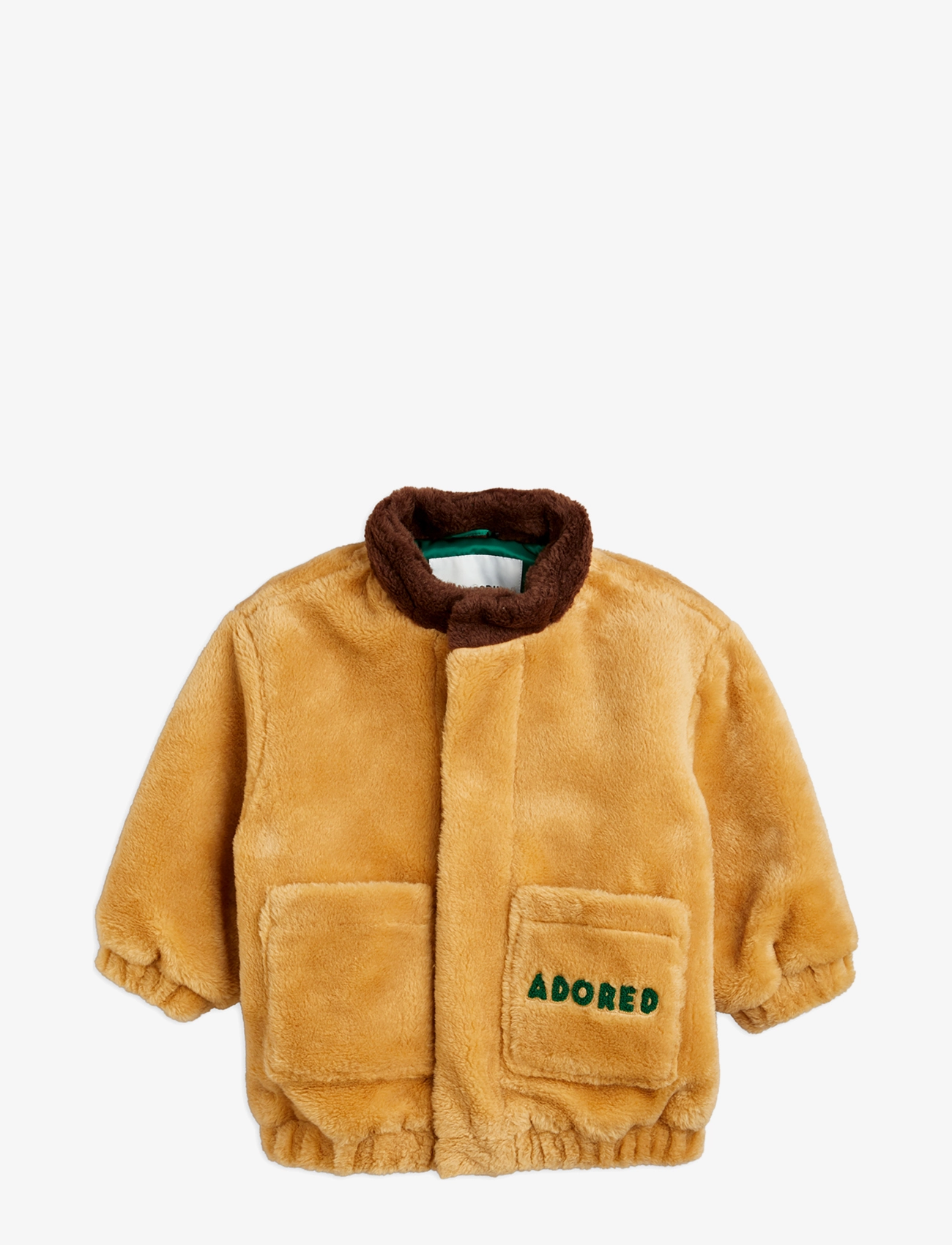 Mini Rodini - Adored faux fur hooded jacket - beige - 1
