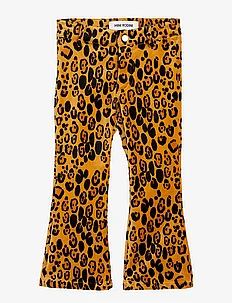 Leopard aop velvet flared trousers, Mini Rodini