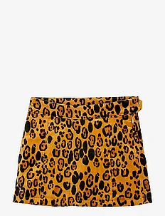 Leopard aop velvet skirt, Mini Rodini