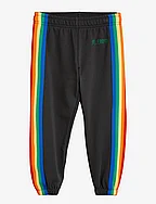 Rainbow stripe sweatpants - BLACK