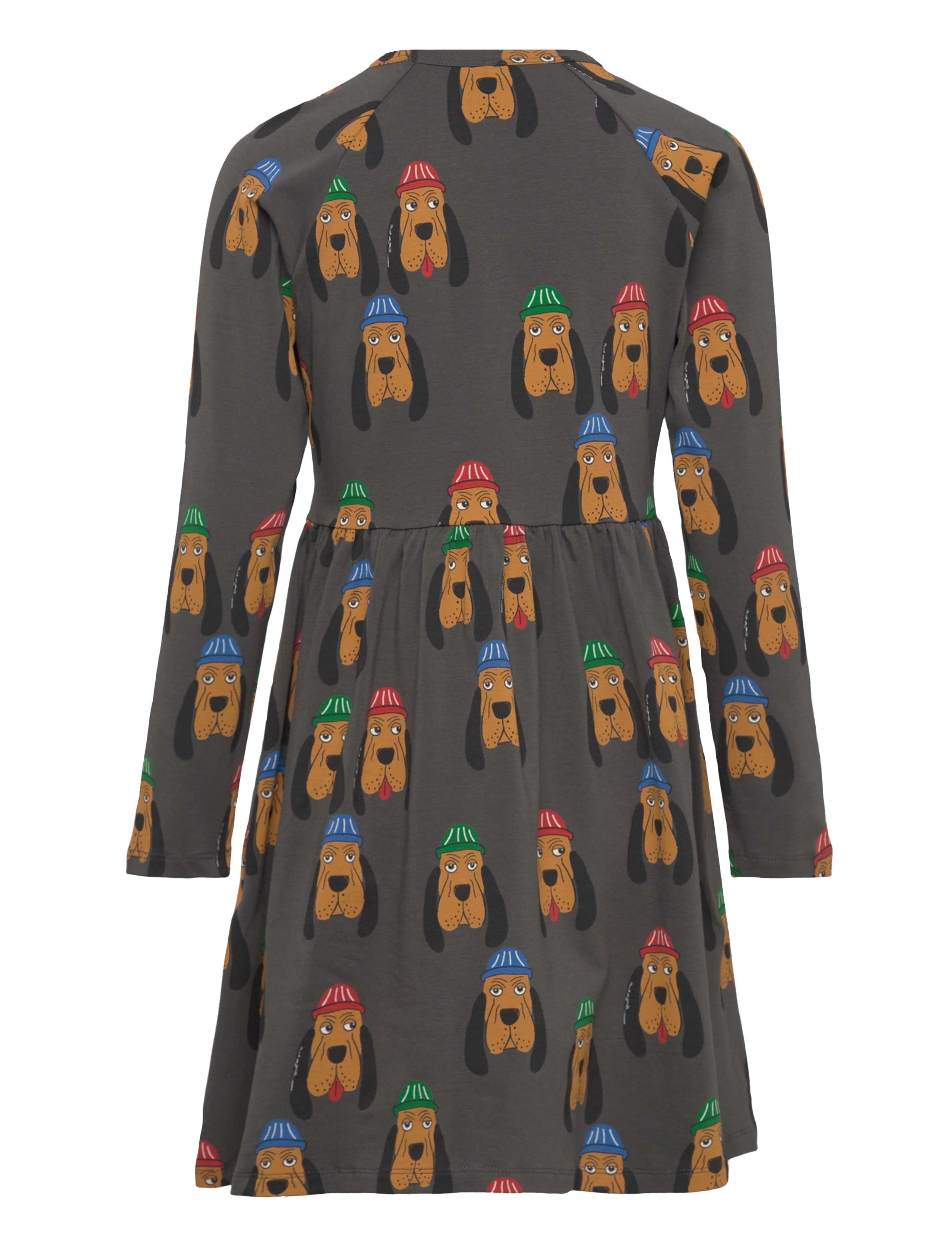 Mini Rodini - Bloodhound aop ls dress - grey - 1