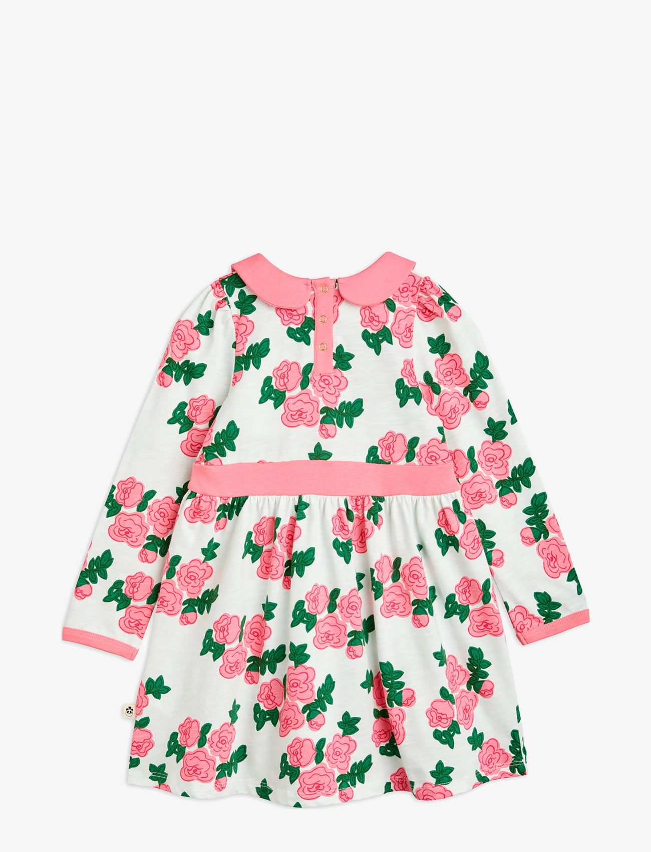 Mini Rodini - Roses aop ls dress - pink - 1