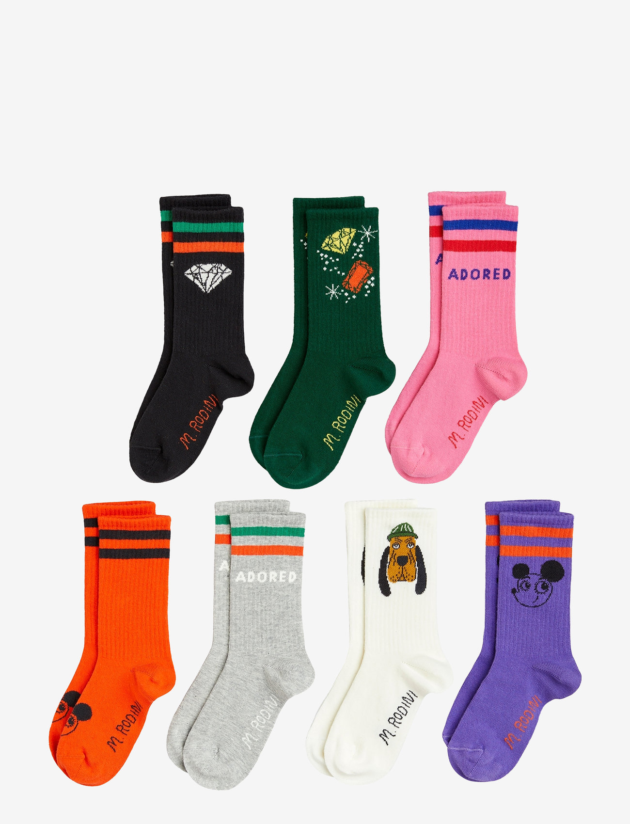 Mini Rodini - Adored 7-pack socks - multi - 0