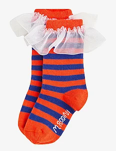 Stripe frill 1-pack socks, Mini Rodini