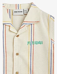 Mini Rodini - Stripe y-d woven ss shirt - lyhythihaiset kauluspaidat - offwhite - 3