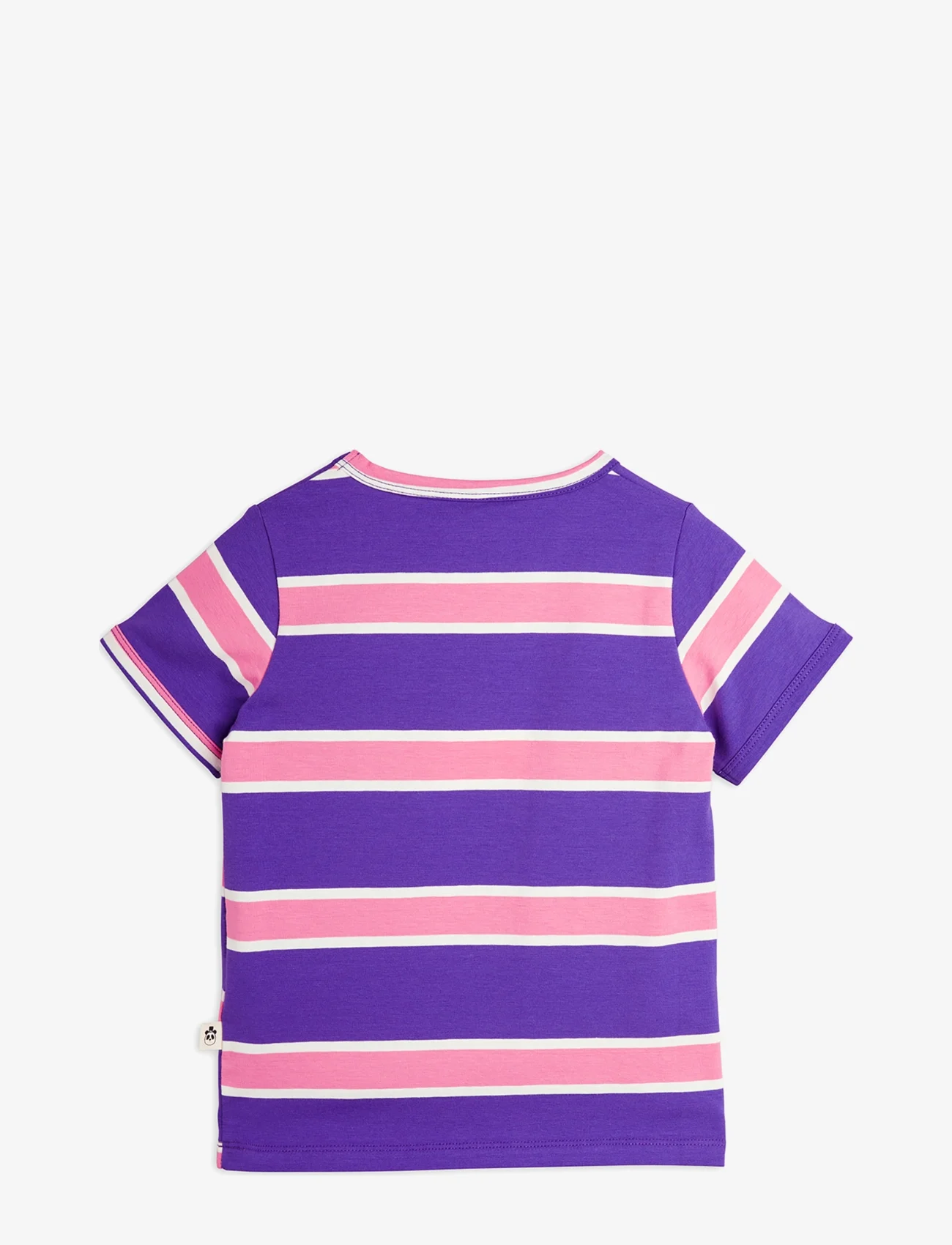 Mini Rodini - Stripe ss tee - kortärmade t-shirts - purple - 1