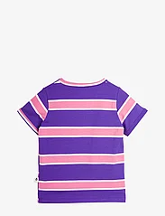 Mini Rodini - Stripe ss tee - kortärmade t-shirts - purple - 1