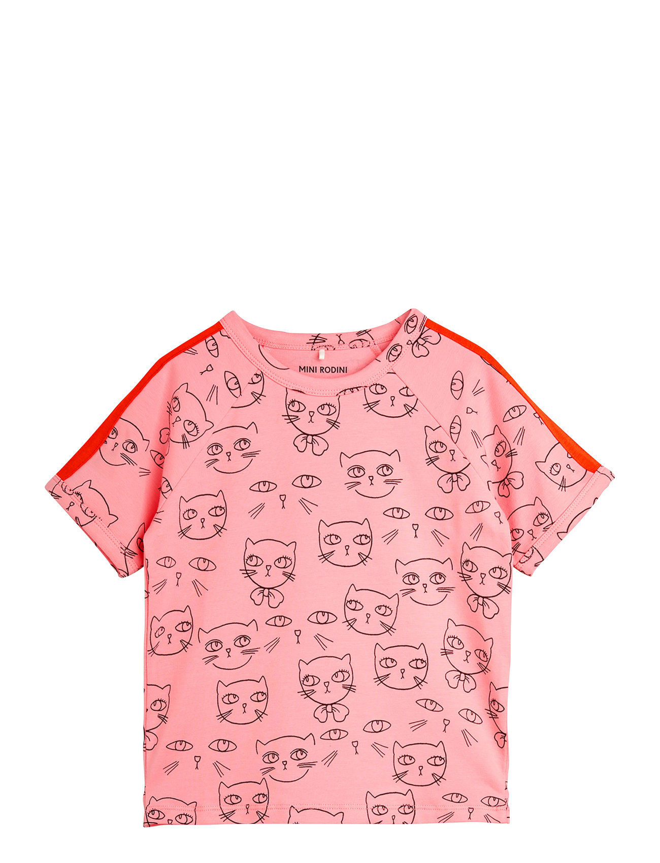 Mini Rodini - Cathlethes aop ss tee - pink - 0