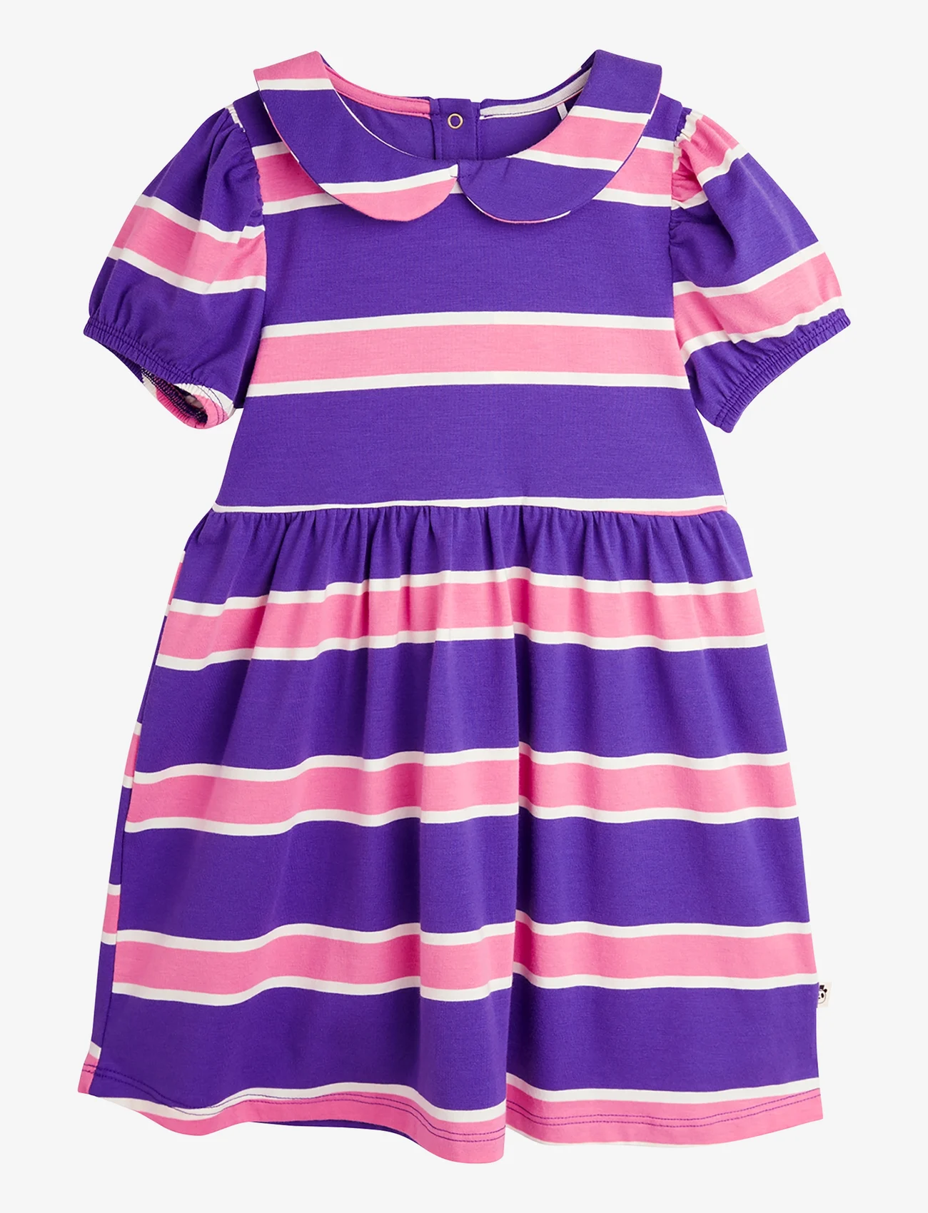 Mini Rodini - Stripe ss dress - robes pour bébés à manches courtes - purple - 0