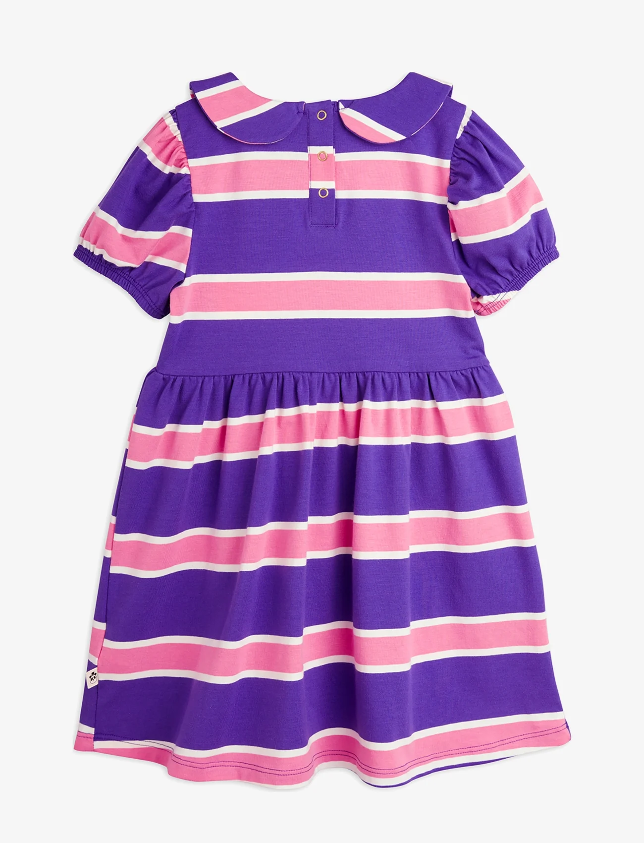 Mini Rodini - Stripe ss dress - robes pour bébés à manches courtes - purple - 1