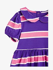 Mini Rodini - Stripe ss dress - robes pour bébés à manches courtes - purple - 2