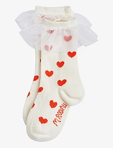 Hearts frill 1-pack socks, Mini Rodini