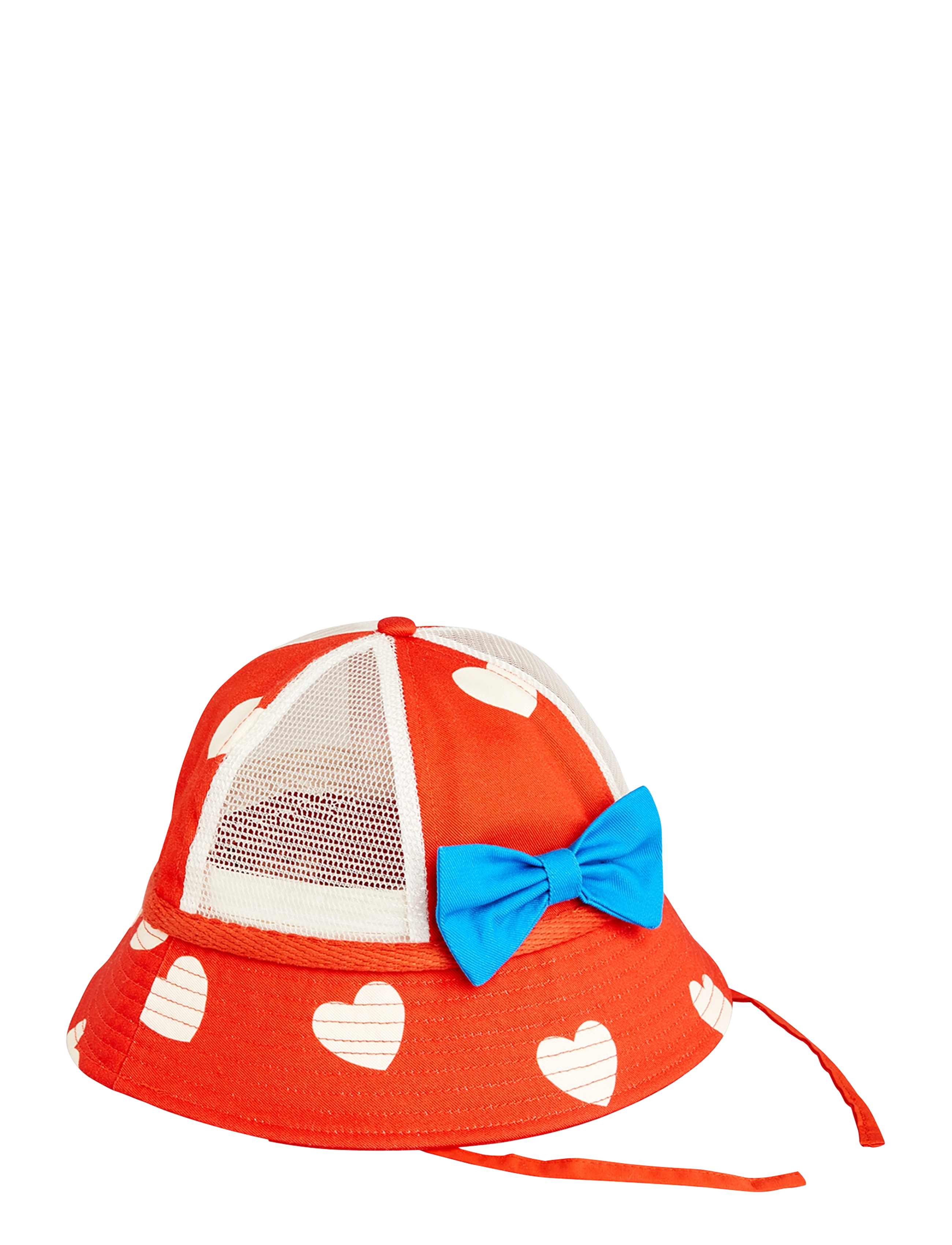MINI RODINI Hearts Aop Sun Hat Rot - 44-46 - Kinder