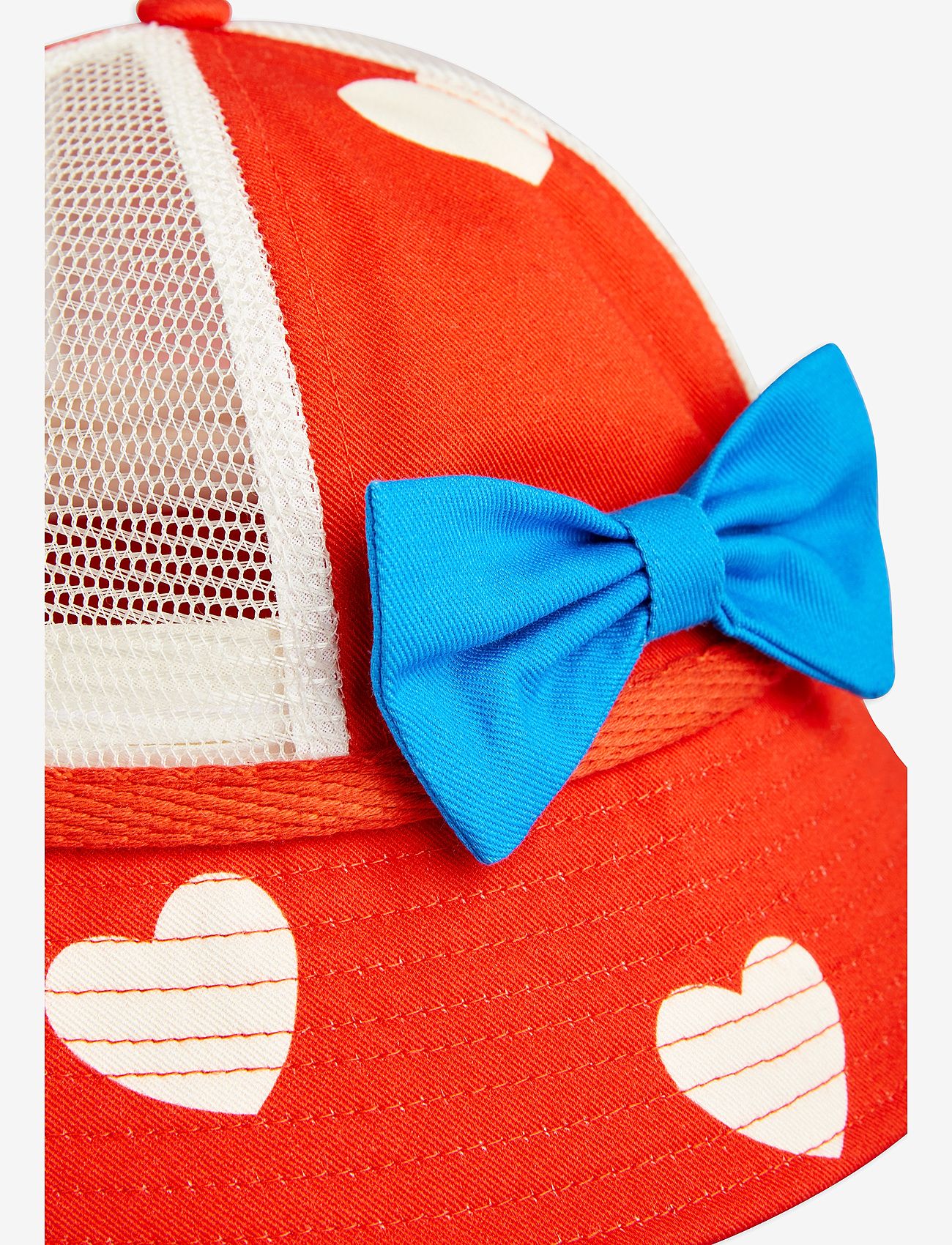 Mini Rodini - Hearts aop sun hat - solhatte - red - 2